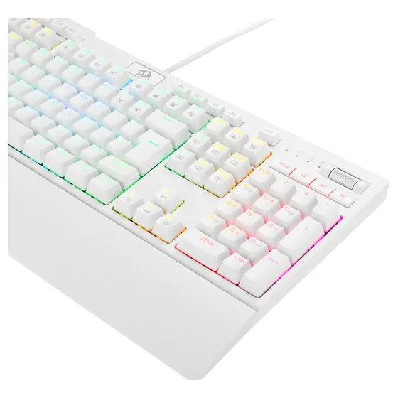 Imagem do produto Teclado Optico Gamer Brahma Pro Rgb Branco Switch Azul