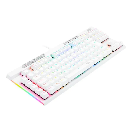 Imagem do produto Teclado Optico Redragon Magic Wand Pro RGB Branco Switch Vermelho Idioma Português Brasil
