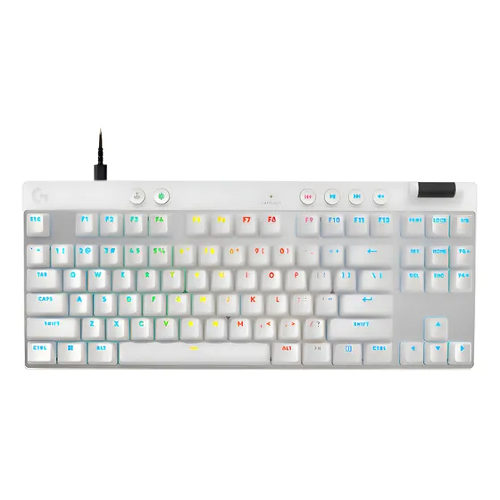 Imagem do produto Teclado Pro X Tkl Rapid Gamer Com Fio Branco Logitech G Branco Inglês Internacional