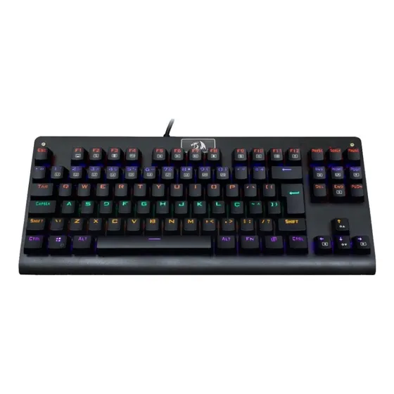 Imagem do produto Teclado Redragon Dark Avenger QWERTY Outemu Brown português Brasil cor preto com luz rainbow