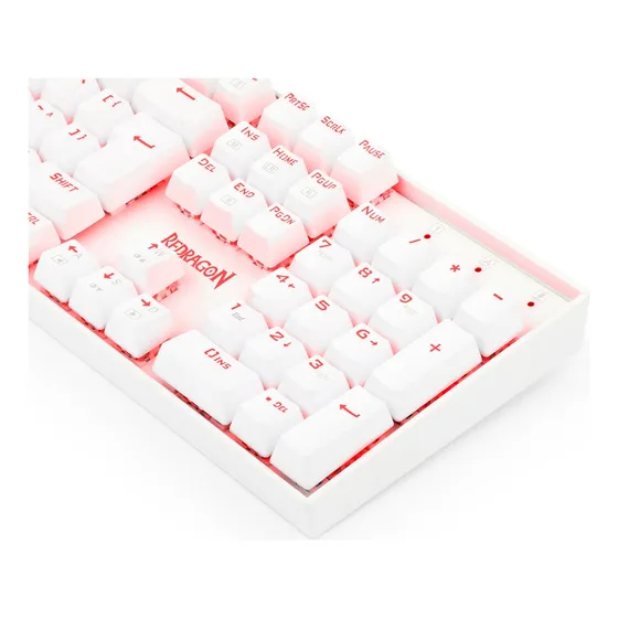 Imagem do produto Teclado Redragon Mitra Led Vermelho Lunar White Switch Azul Lunar White Português Abnt2